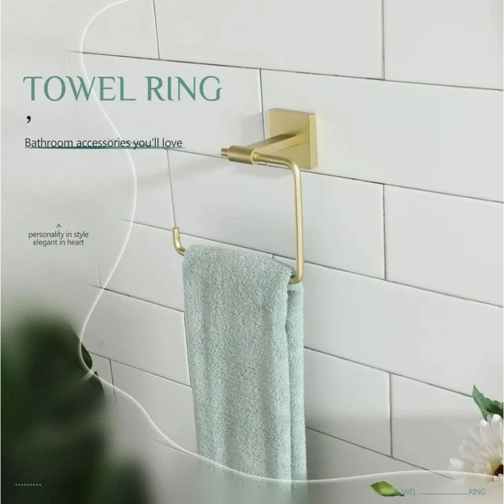 KOKOSIRI TOWEL HOLDER GOLDEN CHAMPAIGN  NO SCREWS -B3007BG (B-7) NEW
